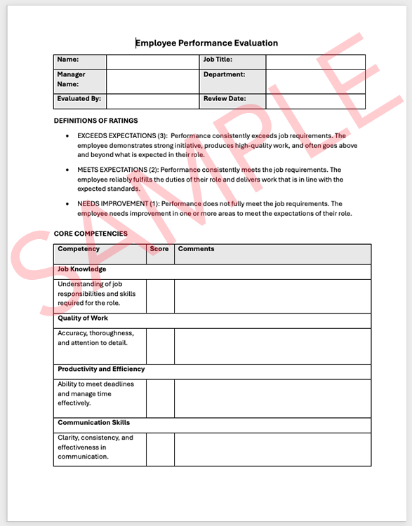 Employee Performance Review